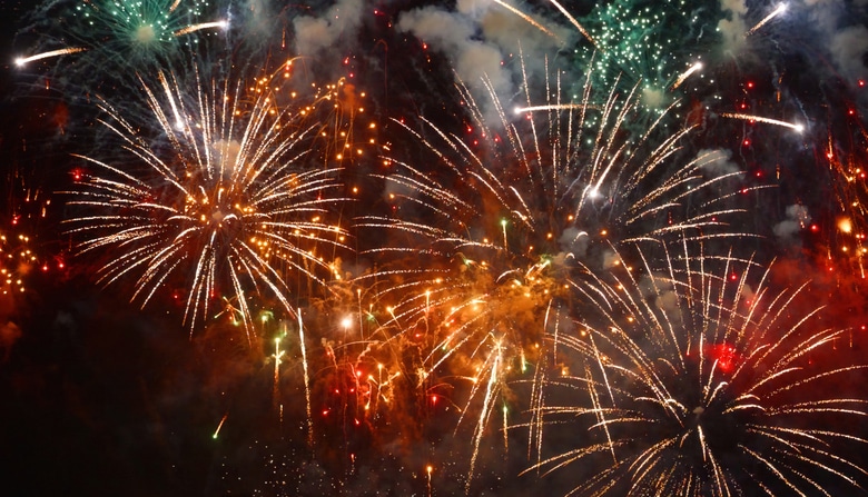 Feuerwerk zum Neujahr. Die besten Aussichtspunkte für das Feuerwerk in Pforzheim.
